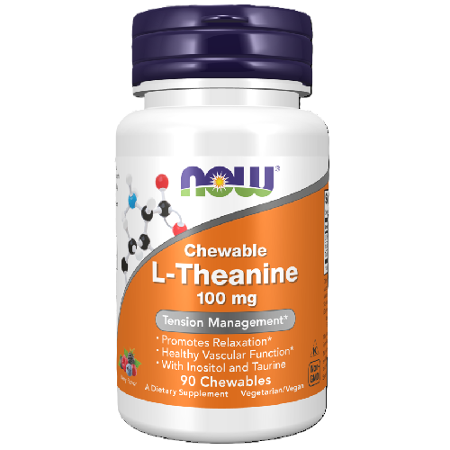 NOW Foods L-Theanine 100 mg Chewables