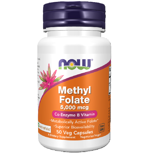 NOW Foods Methyl Folate 5000 mcg Veg Capsules