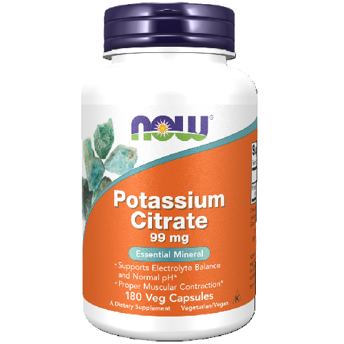 NOW Foods Potassium Citrate 99 mg Veg Capsules